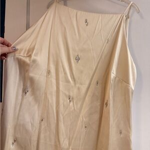 a new day Cream Slip Dress with Silver Embellishments